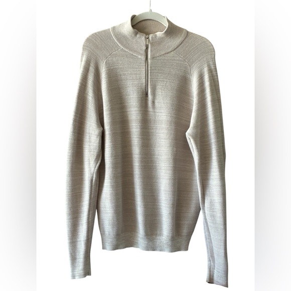 Primark Other - Primark 100% Cotton Unisex Light Taupe/Beige Zip-Up Pullover Sweater Size Medium